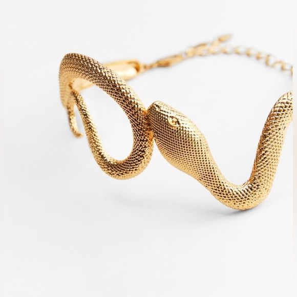 New! Zara Snake Choker Golden - Picture 4 of 5